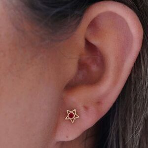 14k Solid Gold Dainty Earrings with Screw Back | Birthday Gift | Tehrani Jewelry